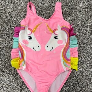 Like New Pink Unicorn SwimSuit - Girls size 3/4